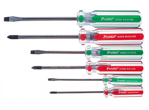 PROSKIT Conjunto de 6 Chaves Fendas/Philips PROSKIT Conjunto de 6 Chaves Fendas/Philips